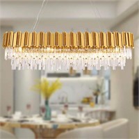 $667 MEELIGHTING W51 Crystal Linear Chandelier