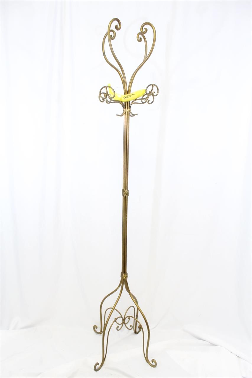 1990s Made in Italy Gold-Tone Metal Coat Rack