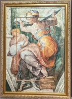 Large Framed Michelangelo Libyan Sibyl Print