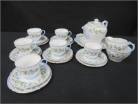 16 PCS SHELLEY TEA SET (HAREBELL PATTERN)