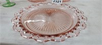PINK OLD COLONY LACE DINNER PLATE