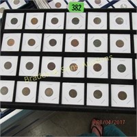 GROUP OF 56 INDIAN HEAD PENNIES