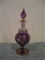 vintage Purple floral Perfume Bottle