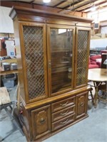 SOLID WOOD 3 DR/3 DO 2 PC CHINA HUTCH