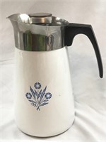 Vintage 10 Cup Corning Percolator P-149 Blue Corn