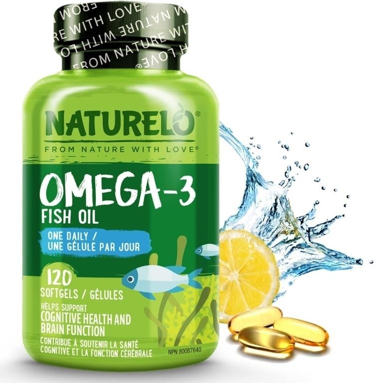 Sealed - NATURELO Omega-3 Fish Oil Supplement