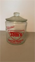 Vintage Toms Roasted Peanuts Display Jar 10".