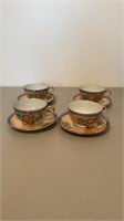 Vintage Lusterware Bone China Cups & Saucer Set