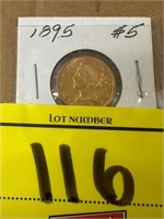 1895 LIBERTY 5 DOLLAR GOLD PIECE
