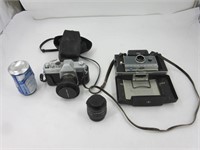 2 caméras photo vintages + lentille
