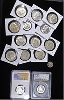 COLLECTORS LOT MISC SILVER COINS