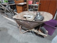 METAL WHEEL BARROW WITH WHEELS AND TIRES
