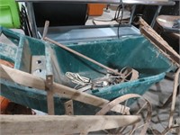 AMES YARD TYPE WHEEL BARROW WITH CONTENTS