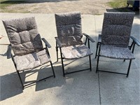 Three Outdoor Patio Chairs