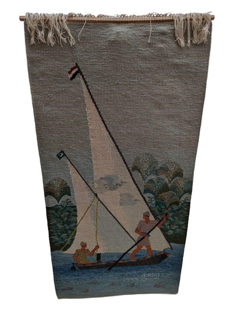 Vintage Sailboat Wall Rug