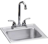 Elkay 15in. Drop-in Stainless Steel Sink w/ Faucet