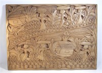 HANDCARVED HAITIAN HANGING WOOD CARVING