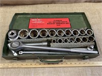 21 piece, 3/4" square drive, socket wrench set,