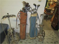 2 OLD SETS OF GOLF CLUBS
