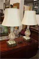 Pair Vintage Porcelain lamps
