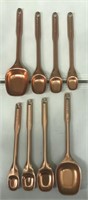 Vintage Aluminum Copper Colored Measuring Spoons