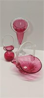 3 - CRANBERRY GLASS