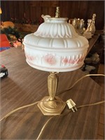 Vintage milk glass lamp