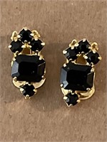 Pr Clip-On Earrings - Each Set w/5 Stones