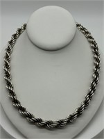 Fine Italian Sterling Silver Huge Necklace