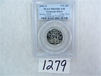 2001-S SILVER Vermont Quarter PCGS Graded PR69 DC