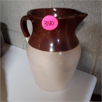 BROWN AND CREAM CROC PITCHER