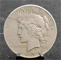 1934-S Peace Silver Dollar, Semi Key Date