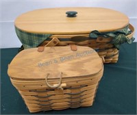 Longaberger picnic basket and extra