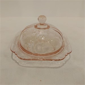 Pink Butter Dish