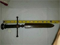 Handmade bronze dagger with a seven inch blade
