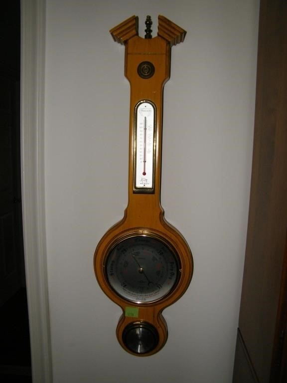 HYGROMETER WOOD THERMOMETER & BAROMETER