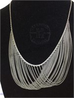 Sterling draped chain necklace