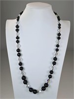 High-End Heavy Glass & Crystal Bead Necklace