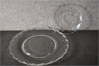 2 Fostoria Century Clear Glass Plates