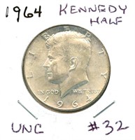 1964 J.F. Kennedy Half Dollar - 1st Year Issued