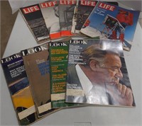 (AB) Vtg Life and Look magazines, assorted years