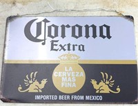 Corona metal sign
