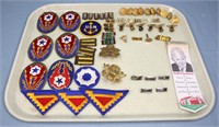 Vintage US Military Pins, Patches + Buttons