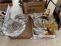 2 BOX OF GLASSWARE ANTIQUES