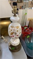 HAND PAINTED LAMP, **NO SHADE