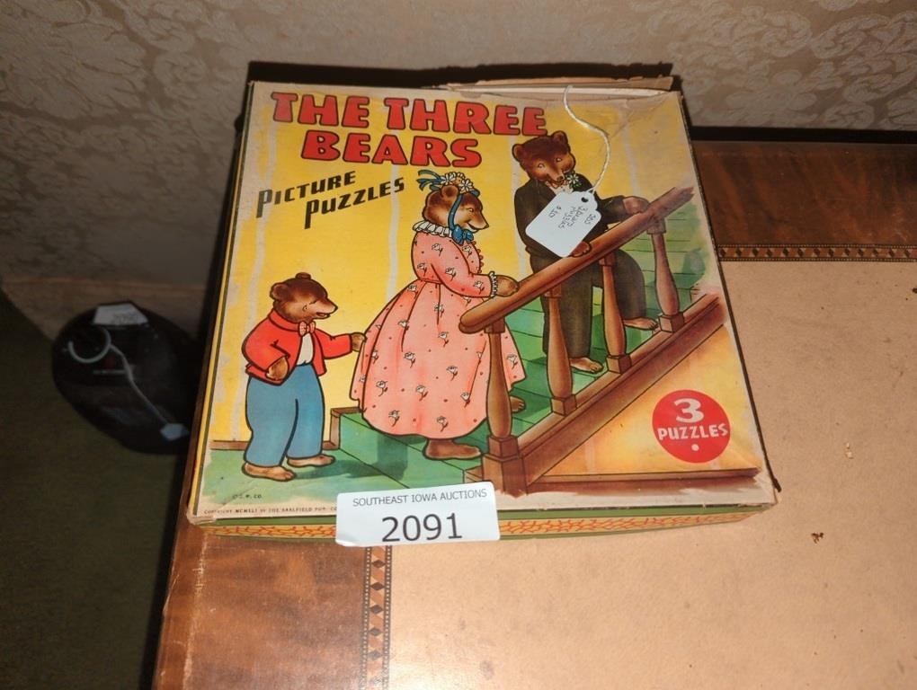 Vintage the Three bears picture puzzles