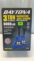 Daytona 3 ton heavy duty jack stand set NIB