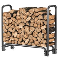 4ft Outdoor Firewood Rack, Fireplace Heavy Duty