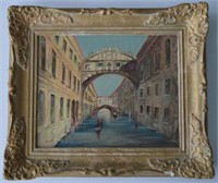 Oil On Board "Bridge of Sighs"  - Signed