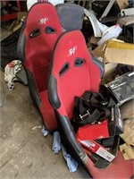PAIR OF 3A RACING SEATS & G FORCE RACING HARNESS